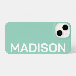 Funda Para iPhone 14 Customized Name Stylish Minimal Monogram Modern
