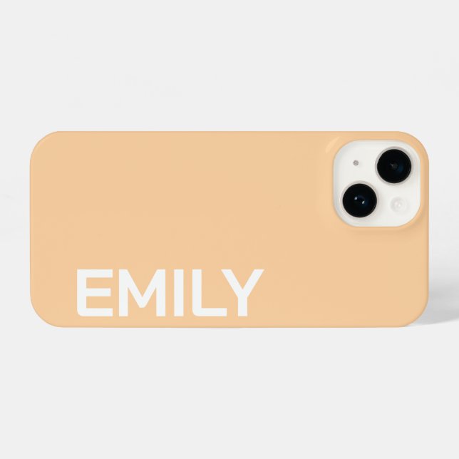 FUNDA PARA iPhone CUSTOMIZED NAME STYLISH MODERN ELEGANT SIMPLE (Reverso Horizontal)