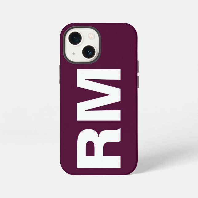 Funda Para iPhone Customized Name Stylish Modern Elegant Wine Colour (Reverso )