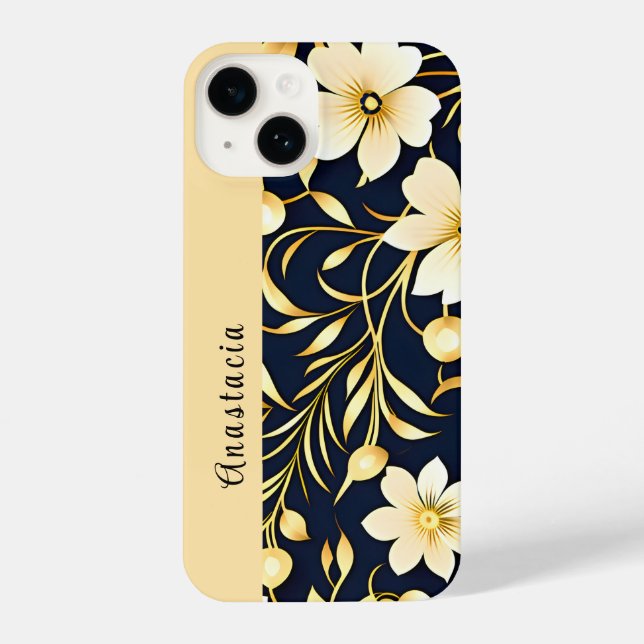 Funda Para iPhone Customized Phone Case Floral Design (Reverso )