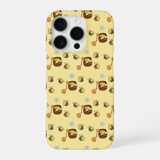 Funda Para iPhone Cute Abeja con Miel Dulce (Reverso)