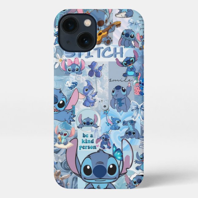 Funda Para iPhone Cute Blue Cartoon Alien Phone Case 💙✨ (Reverso )