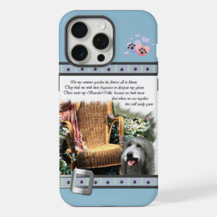 Cute Blue Modern Beart Collie Dog Art