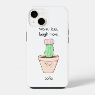 Funda Para iPhone 14 Cute Cactus al estilo Kawaii