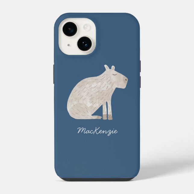 Funda Para iPhone Cute Capybara Personalizado (Reverso )