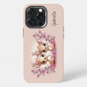 Funda Para iPhone 13 Pro Cute Cartoon Bambi Amantes Corazón Día de San Vale