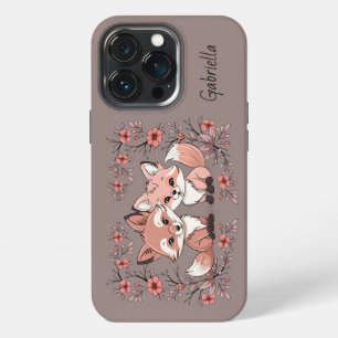 Funda Para iPhone 13 Pro Cute Cartoon Fox Amantes Corazón Día de San Valent