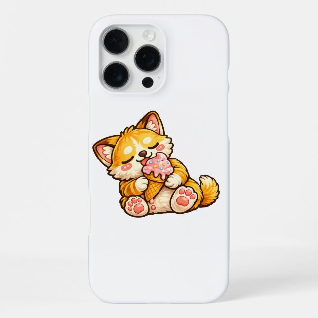 Funda Para iPhone Cute Cat Ice Cream (Reverso )