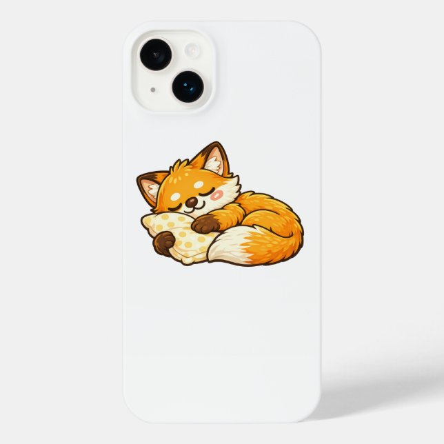 Funda Para iPhone Cute Cozy Sleeping Fox (Reverso )