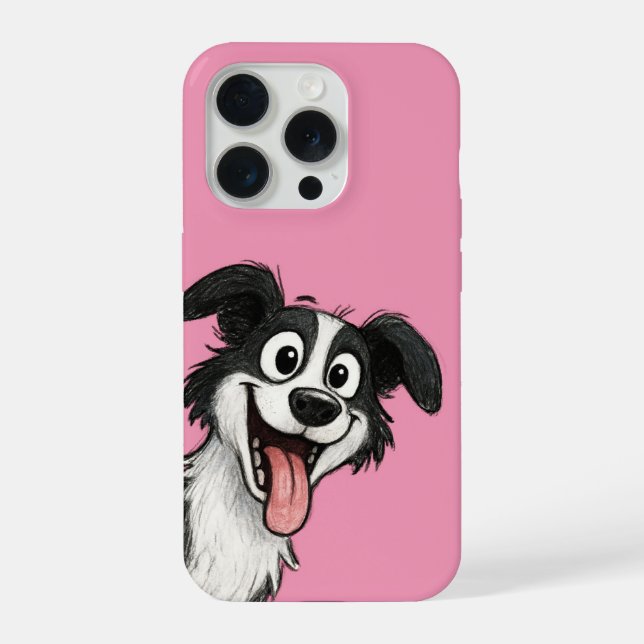Funda Para iPhone Cute Dog in pink  (Reverso )