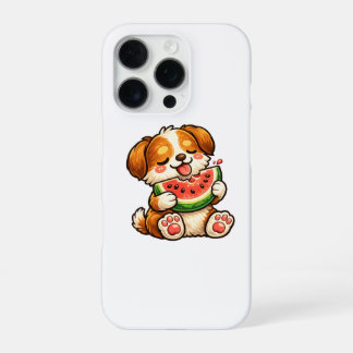 Funda Para iPhone 16 Pro Cute Dog Watermelon
