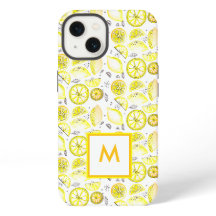 Cute Fresco Verano Citrus Lemon Doodle Amarillo