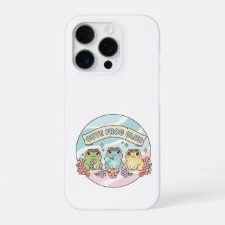 Funda Para iPhone 16 Pro Cute Frog Club – Ranas Kawaii Pastel Floral Lindas