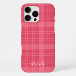 Funda Para iPhone 16 Pro Max Cute Hand-Drawn Red Plaid 