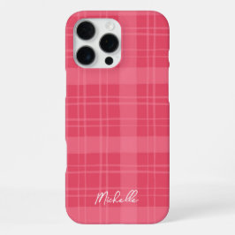 Funda Para iPhone 16 Pro Max Cute Hand-Drawn Red Plaid