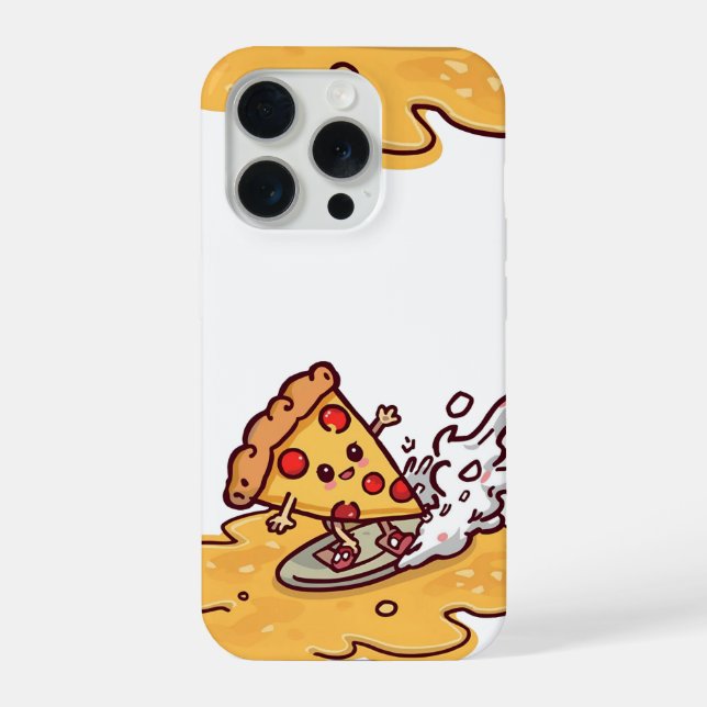 Funda Para iPhone Cute Kawaii Pizza Phone Case Funny Cheesy Food (Reverso )