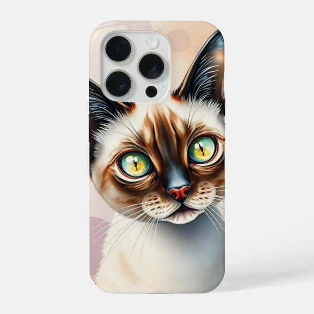 Funda Para iPhone Cute Kitten Design with Vibrant Eyes (Reverso )
