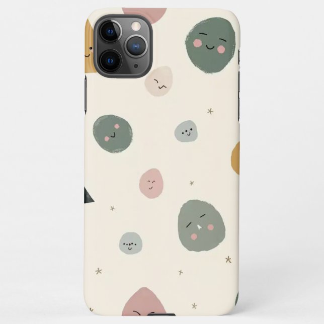 Funda Para iPhone Cute Minimalist Faces Phone Case (Reverso)