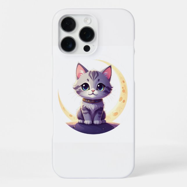 Funda Para iPhone Cute Moon Cat Phone Case – Magical Kitten Design (Reverso )