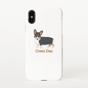 Funda Para iPhone X Cute negro tricolor pembroke Corgi Dad Dog Amantes