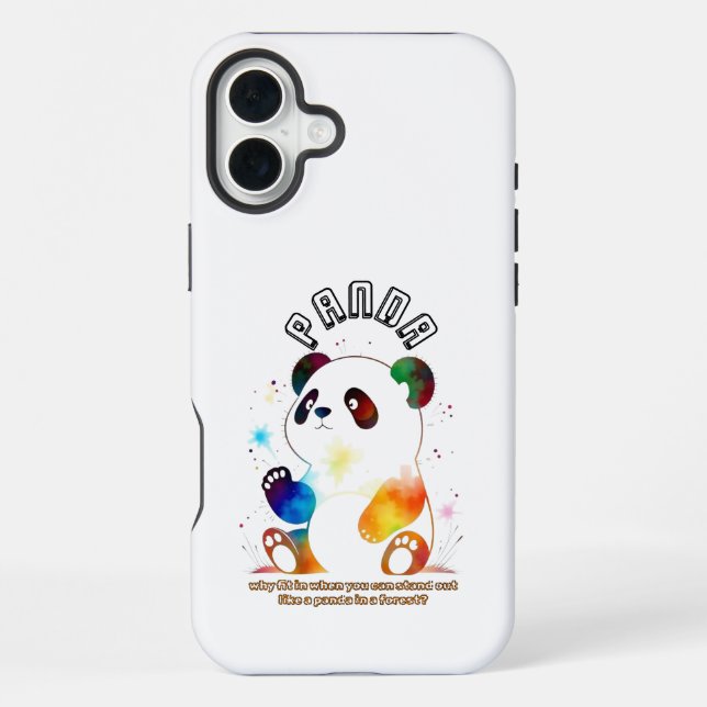 Funda Para iPhone Cute panda blanco (Reverso )