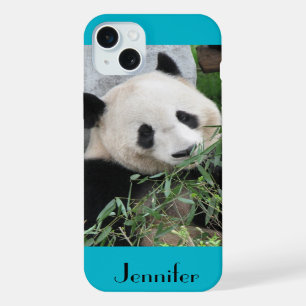 Cute Panda Gigante, Fondo Azul, Nombre Personaliza