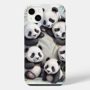 Funda Para iPhone 14 Plus Cute Pandas Group Photo