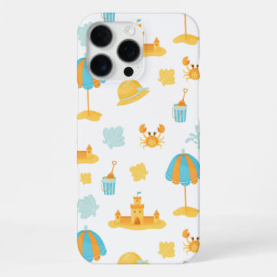 Funda Para iPhone 16 Pro Max Cute Paraguas de Playa & Castillo de Arena 