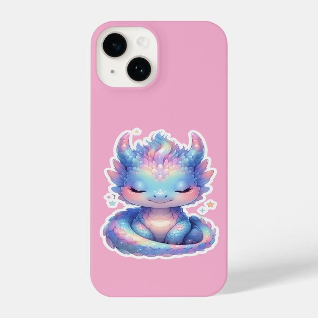 Funda Para iPhone Cute Pastel Baby Dragon  (Reverso )