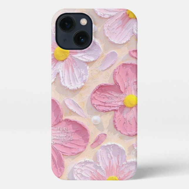 Funda Para iPhone Cute Pink Floral Aesthetic Phone Case 🌸✨ (Reverso )