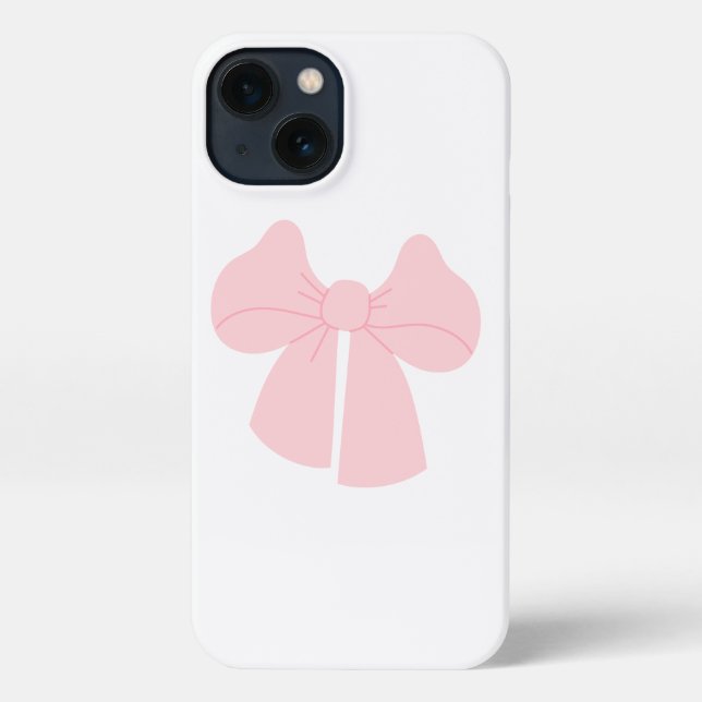 Funda Para iPhone Cute Pink Ribbon Bow Cover (Reverso )