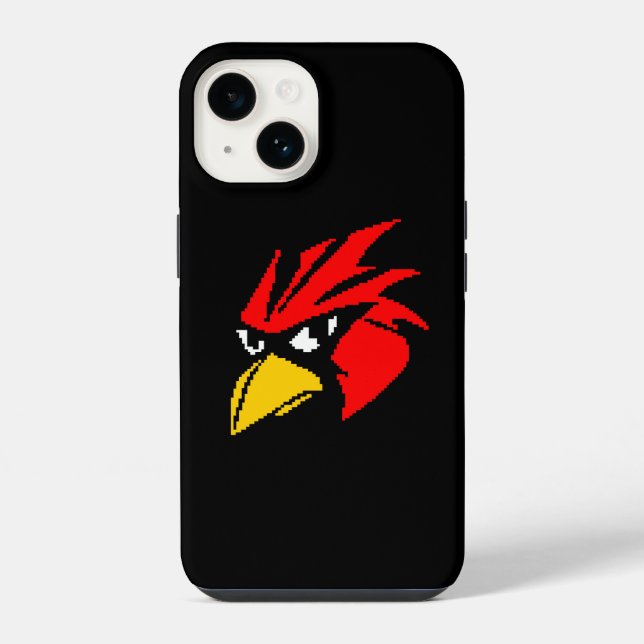 Funda Para iPhone Cute pixeled bird face drawstring bag hand sanitiz (Reverso )