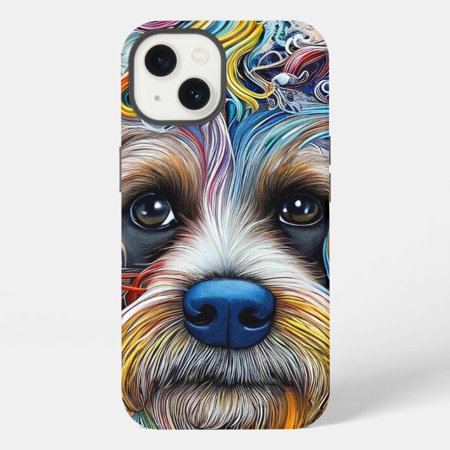 Funda Para iPhone Cute Pop Art Terrier (Reverso )