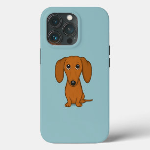 Funda Para iPhone 13 Pro Cute Red Dachshund Divertido Personalizado Wiene