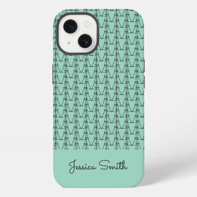 Funda Para iPhone Cute Silueta Palmeras de Coco  (Reverso )