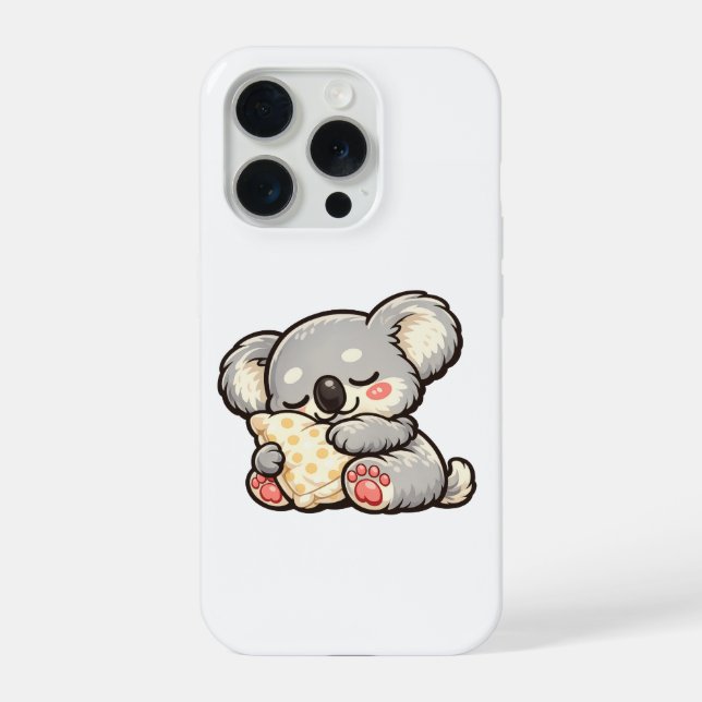 Funda Para iPhone Cute Sleeping Koala with Pillow (Reverso )