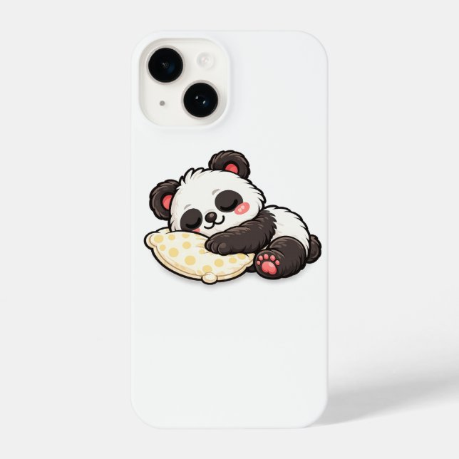 Funda Para iPhone Cute Sleeping Panda with Pillow (Reverso )