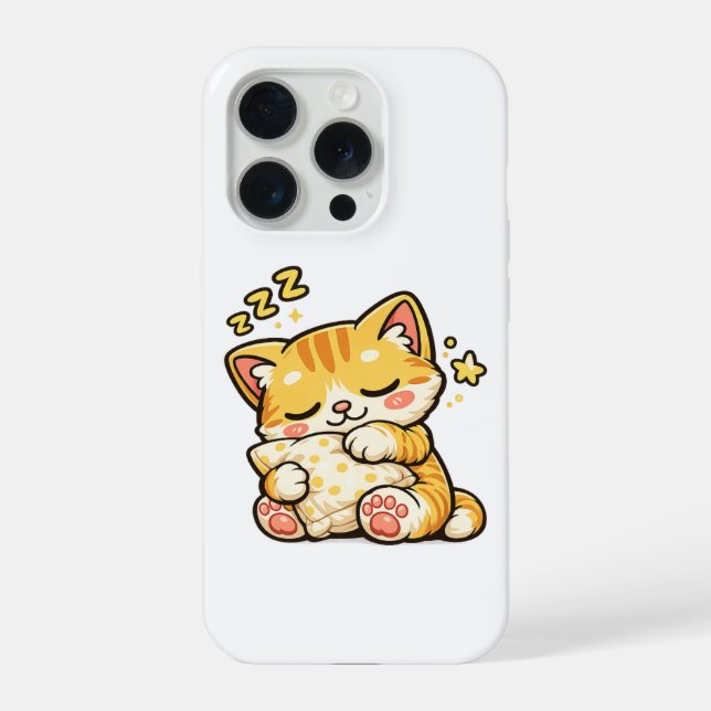 Funda Para iPhone Cute Sleepy Cat Pillow (Reverso )