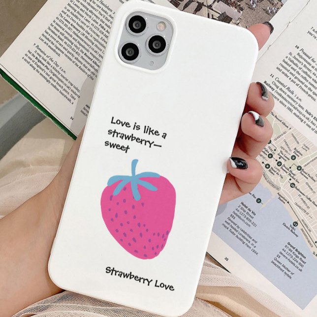 Funda Para iPhone Cute Strawberry Love – Valentine’s Day  (Subido por el creador)