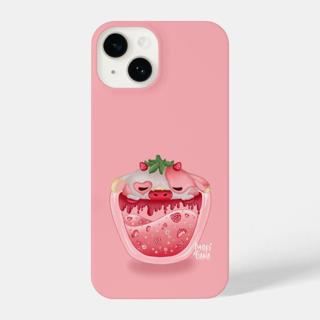 Funda Para iPhone Cute Strawberry Phone Case – Pink Design (Reverso )