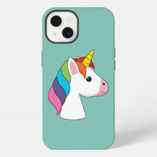 Cute Unicornio Mágico con Cabello Colorido