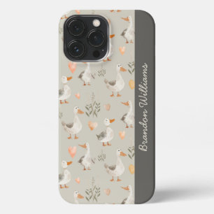 Funda Para iPhone 13 Pro Max Cute Watercolor Geese