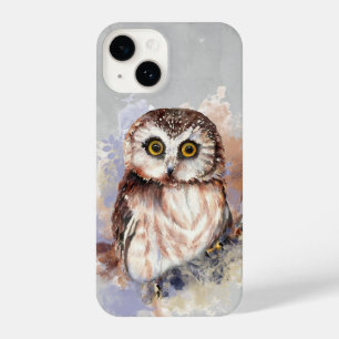 Funda Para iPhone 14 Cute Watercolor Owl Bird Willife Art