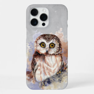 Funda Para iPhone 16 Pro Max Cute Watercolor Owl Bird Willife Art