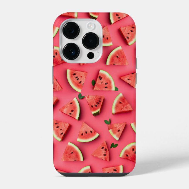 Funda Para iPhone Cute Watermelon Fruit Pattern Pink iPhone Case (Reverso )