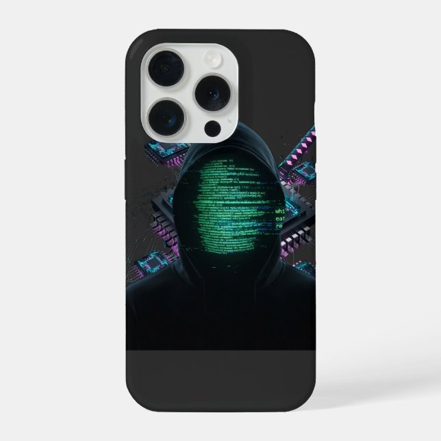 Funda Para iPhone Cybernetic Tech Fusion - Neon Katana & CPU Circuit (Reverso )
