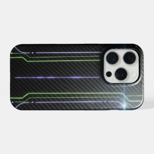 Cyberpunk Glow iPhone 15 Pro Pegatina - Neón Eléct