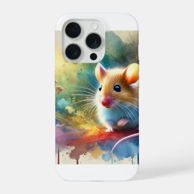 Funda Para iPhone Cypriot Mouse 300824AREF113 - Watercolor (Reverso )