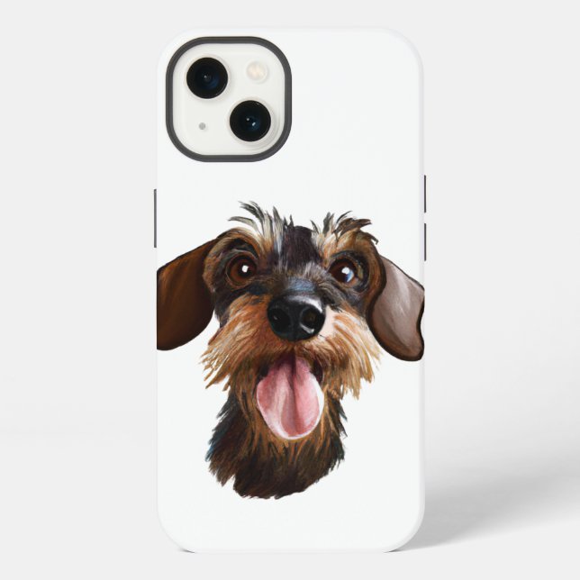 Funda Para iPhone Dachshund con cable (Reverso )