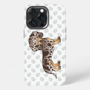 Funda Para iPhone 13 Pro Dachshund de pelo corto con manchas de chocolate y